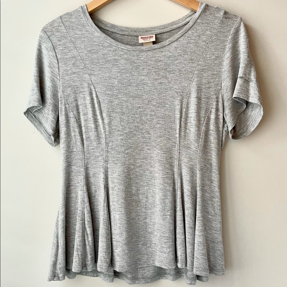 Gray Peplum T-Shirt